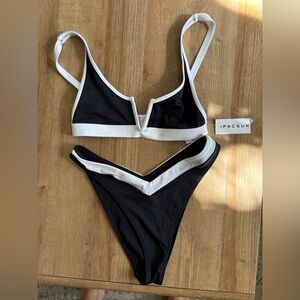 PacSun black and white Sporty Cheeky Bikini NWT